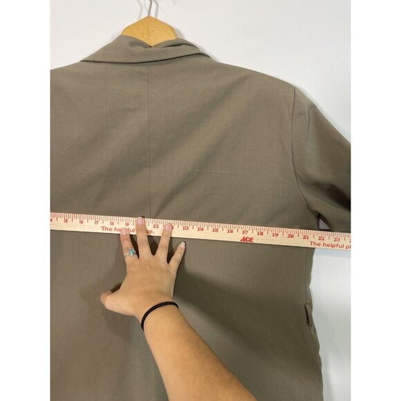 Rumored Olive Green Longline Blazer Jacket Womens M Casual Utility Work Layering - Picture 6 of 10